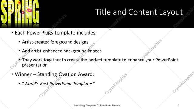 Title and Content presentation slide layout