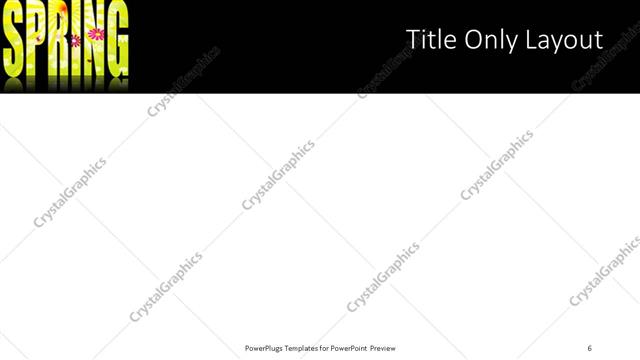 Title Only presentation slide layout