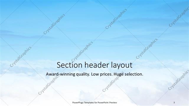 Section Header presentation slide layout