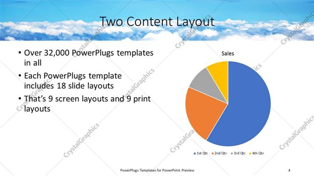 Two Content presentation slide layout