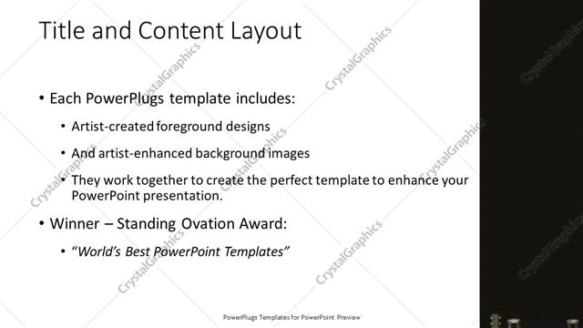 Title and Content presentation slide layout