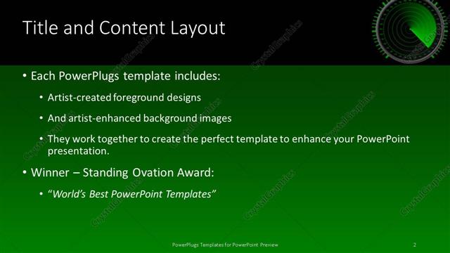 Title and Content presentation slide layout