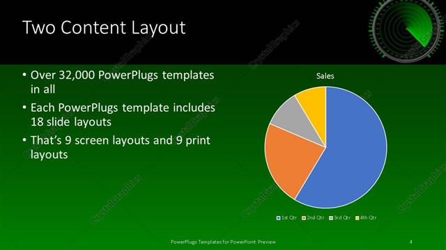 Two Content presentation slide layout