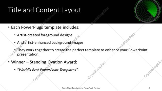 Title and Content presentation slide layout