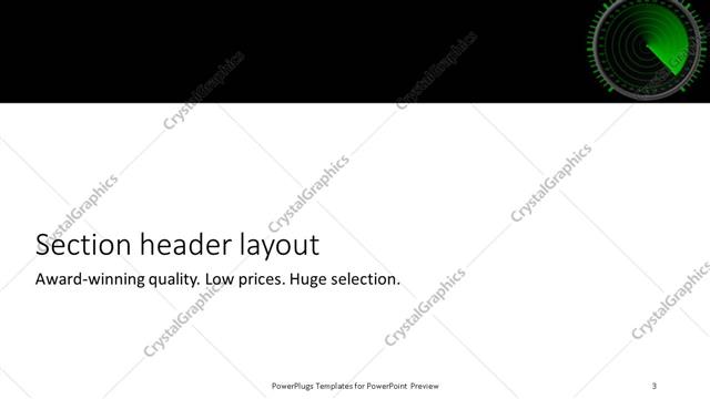 Section Header presentation slide layout