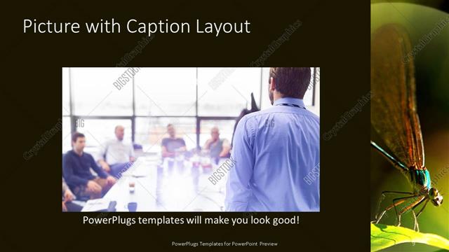 Picture with Caption presentation slide layout