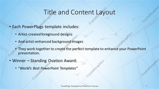 Title and Content presentation slide layout