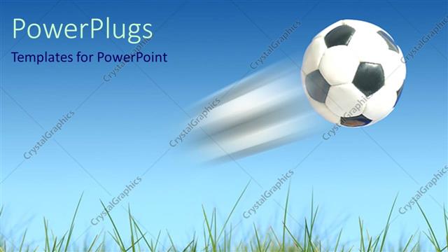  Presentation with land - A Flying football over the green land