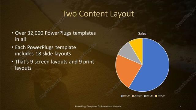 Two Content presentation slide layout