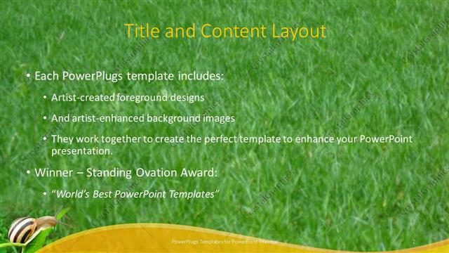 Title and Content presentation slide layout