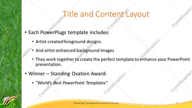 Title and Content presentation slide layout