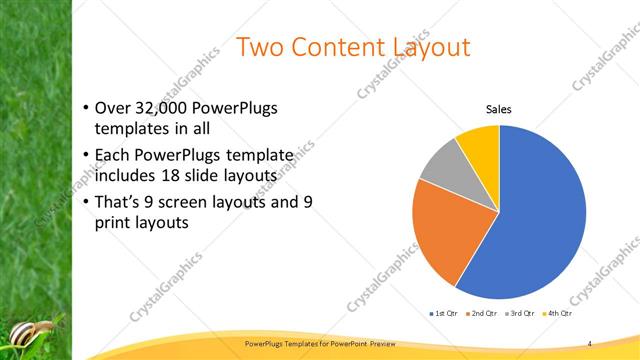 Two Content presentation slide layout