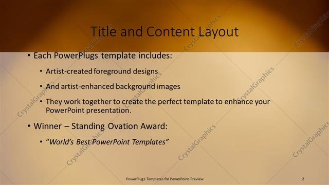 Title and Content presentation slide layout