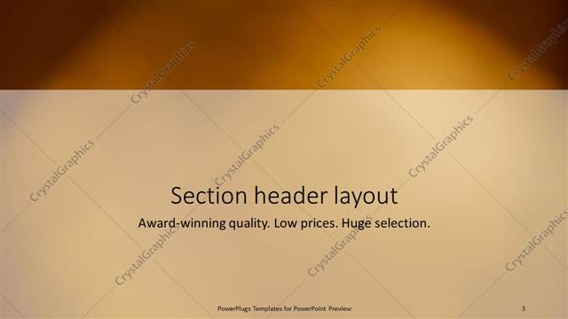 Section Header presentation slide layout