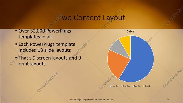 Two Content presentation slide layout