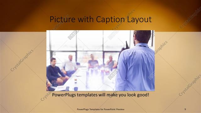 Picture with Caption presentation slide layout