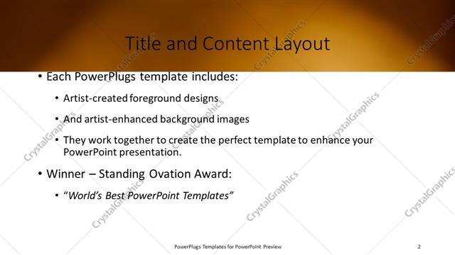 Title and Content presentation slide layout