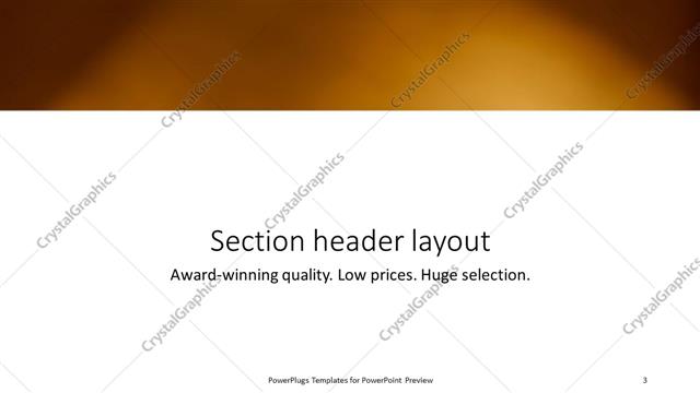 Section Header presentation slide layout