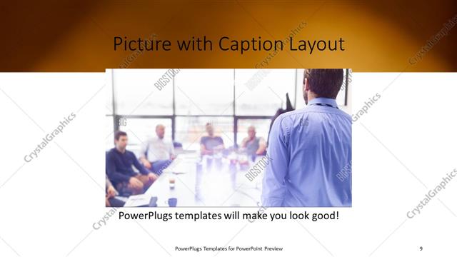 Picture with Caption presentation slide layout