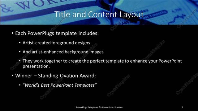 Title and Content presentation slide layout