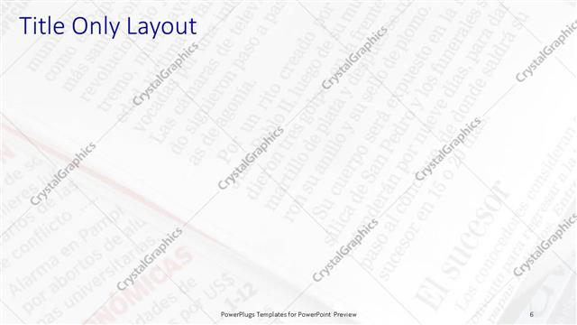 Title Only presentation slide layout