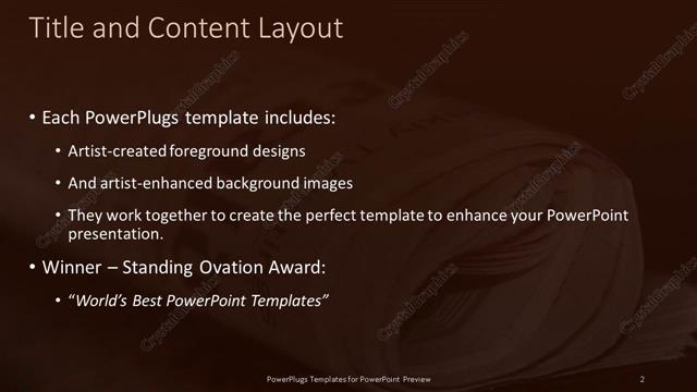 Title and Content presentation slide layout