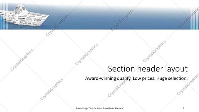 Section Header presentation slide layout