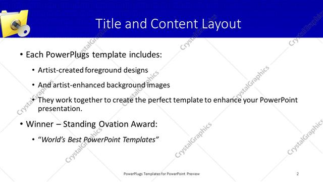 Title and Content presentation slide layout