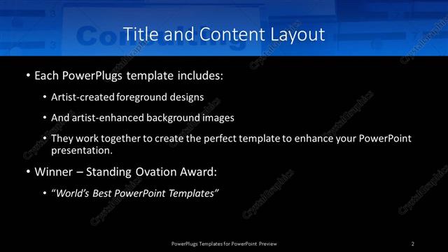 Title and Content presentation slide layout