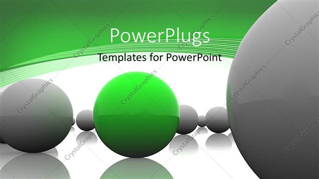  Presentation with leader - Lots of ash colored balls with a green one in the middle