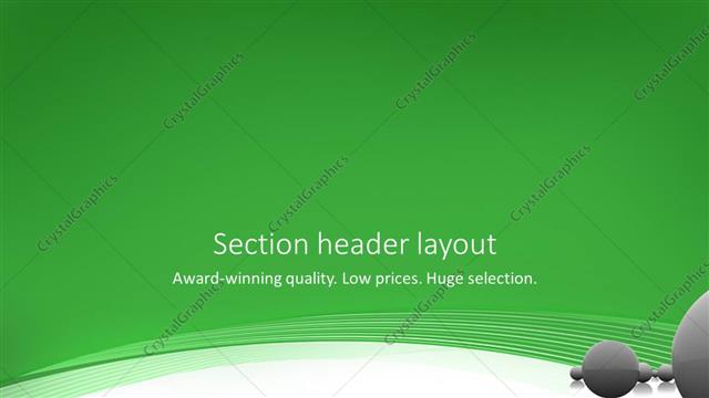 Section Header presentation slide layout