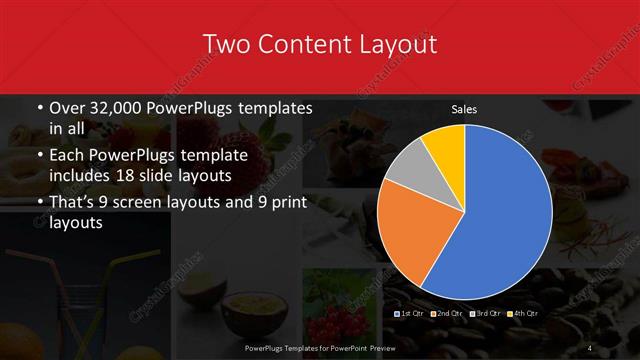 Two Content presentation slide layout