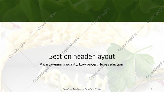 Section Header presentation slide layout