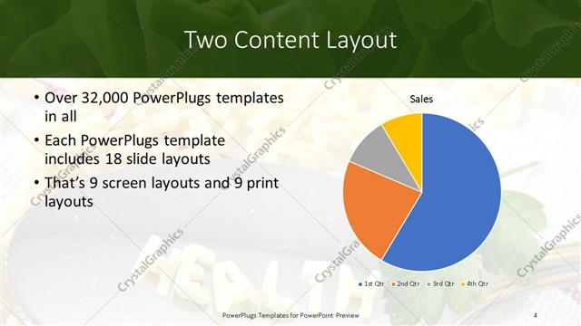 Two Content presentation slide layout