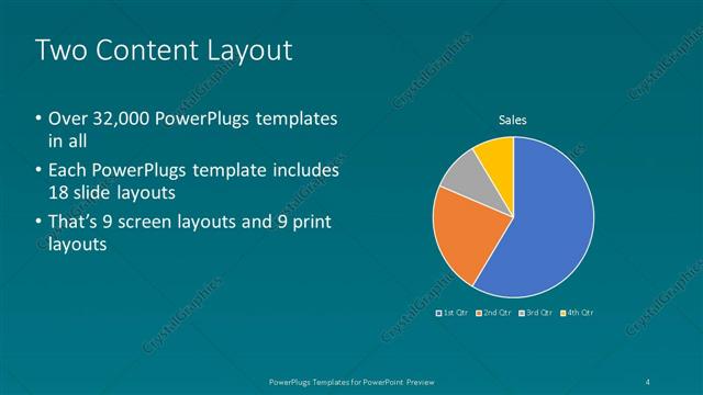 Two Content presentation slide layout