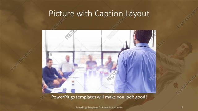 Picture with Caption presentation slide layout