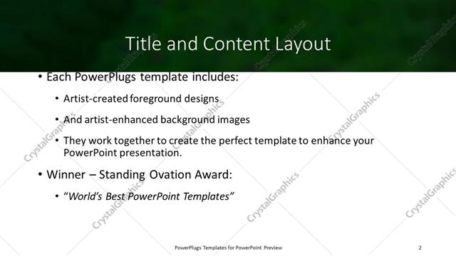 Title and Content presentation slide layout