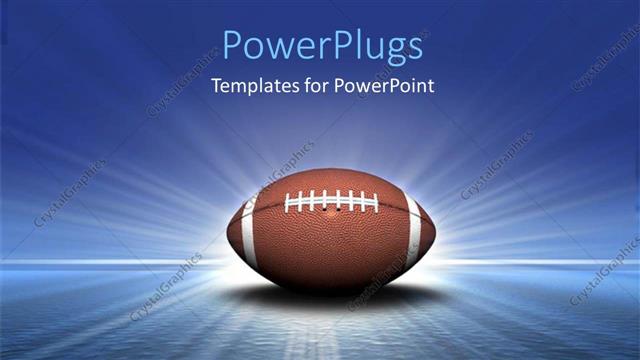  Presentation with football blue - Football with light and blue coor