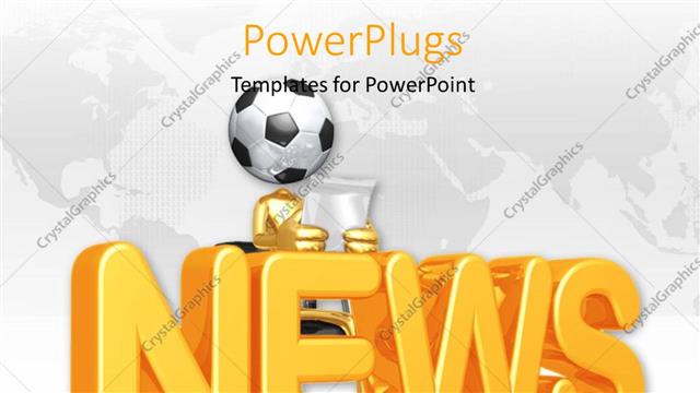  Presentation with news - A football with a map in the background