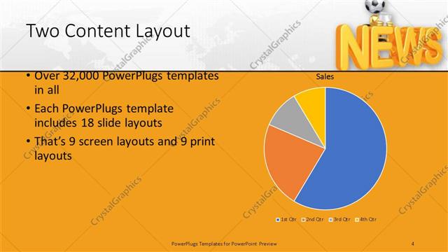 Two Content presentation slide layout