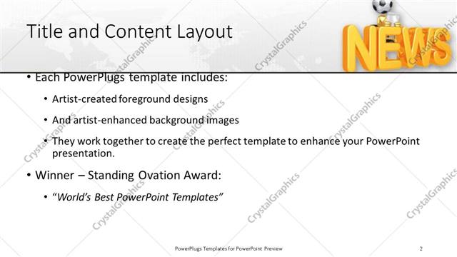 Title and Content presentation slide layout