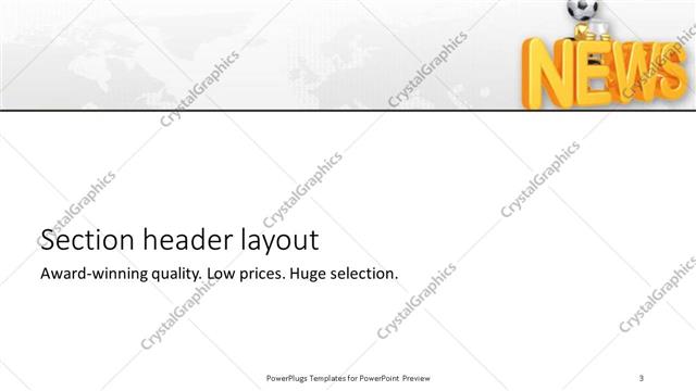 Section Header presentation slide layout