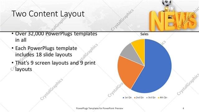 Two Content presentation slide layout