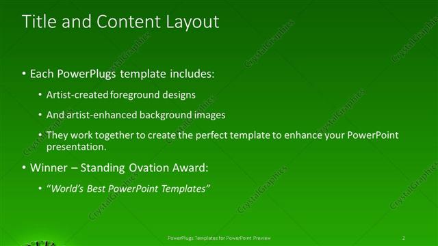 Title and Content presentation slide layout
