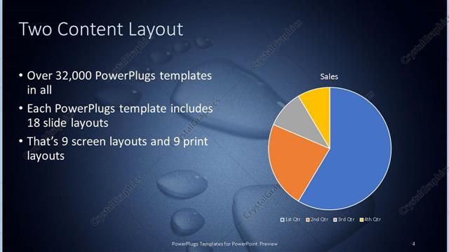 Two Content presentation slide layout