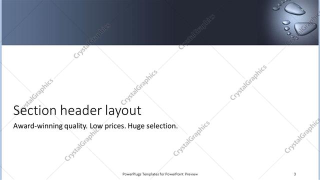 Section Header presentation slide layout
