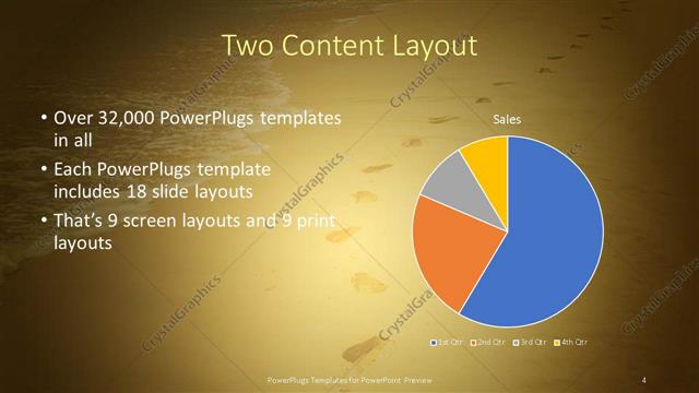 Two Content presentation slide layout