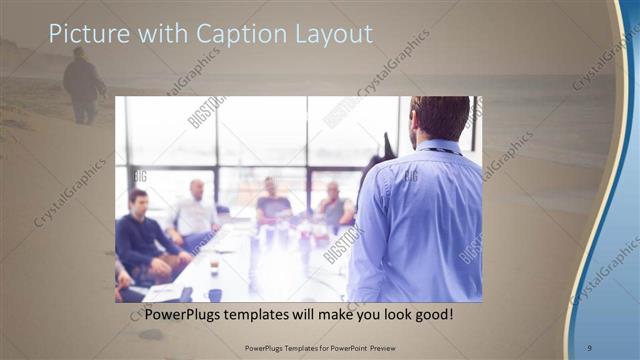 Picture with Caption presentation slide layout