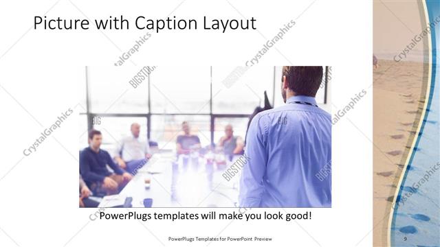 Picture with Caption presentation slide layout