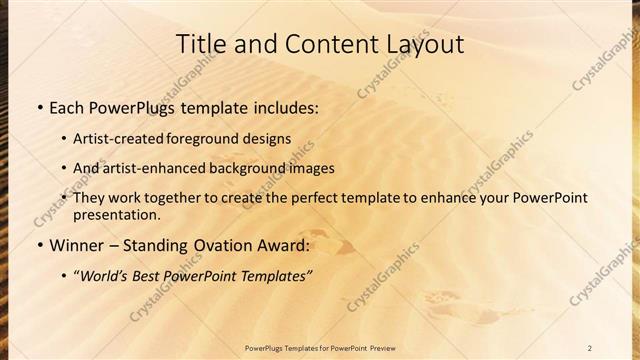Title and Content presentation slide layout